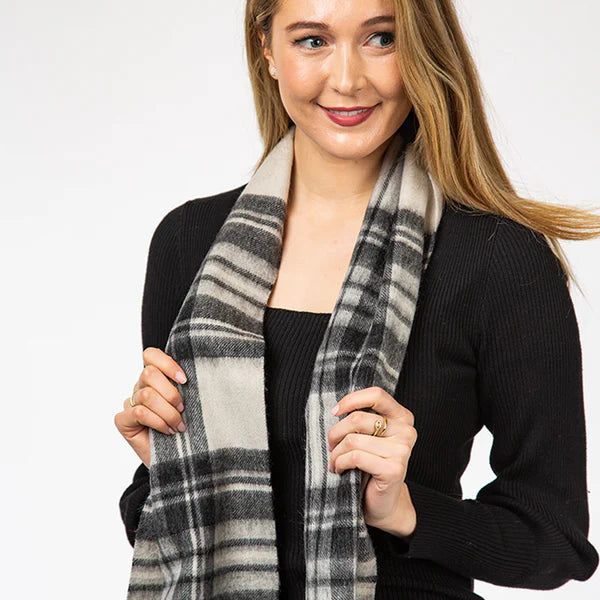 Lambswool Scarf | Stewart Grey Dress