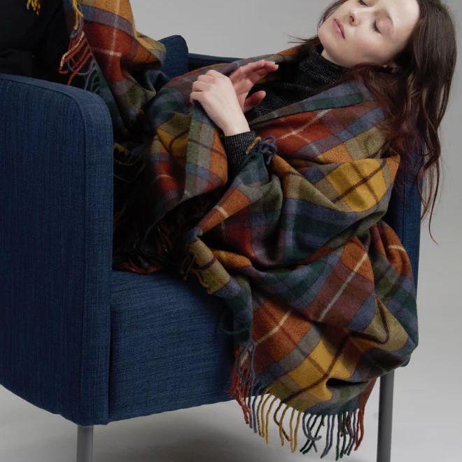 Merino Wool Tartan Blanket | Antique Buchanan