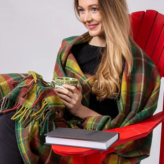 Merino Wool Tartan Blanket | Canadian Rockies