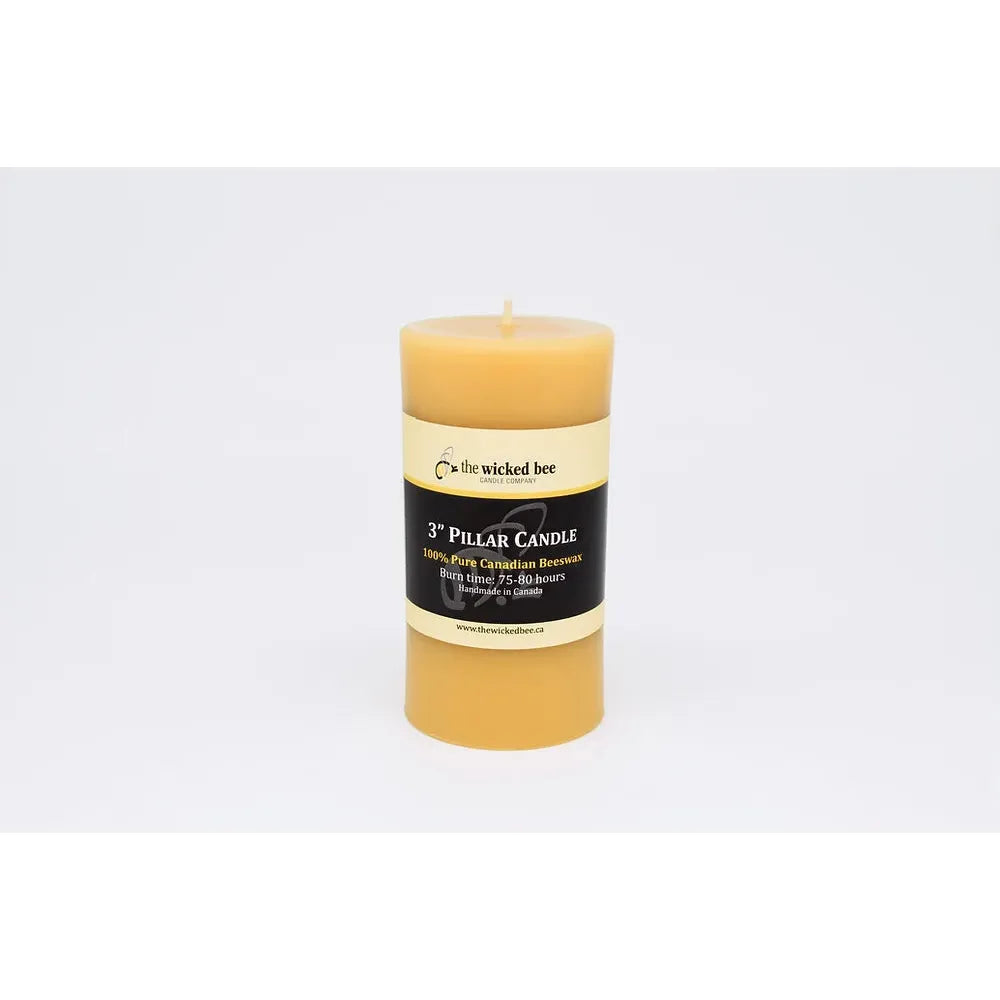 Beeswax Pillar 3 x 6