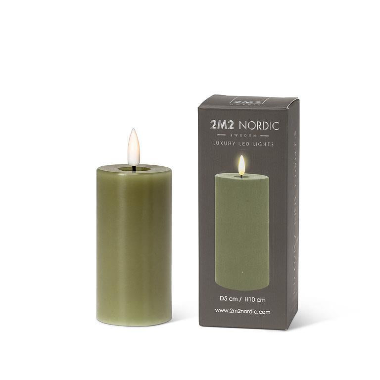 LED Pillar Candle - 2x4" | Green