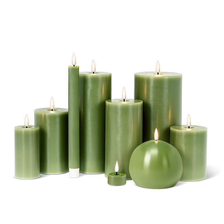 LED Pillar Candle - 2x4" | Green