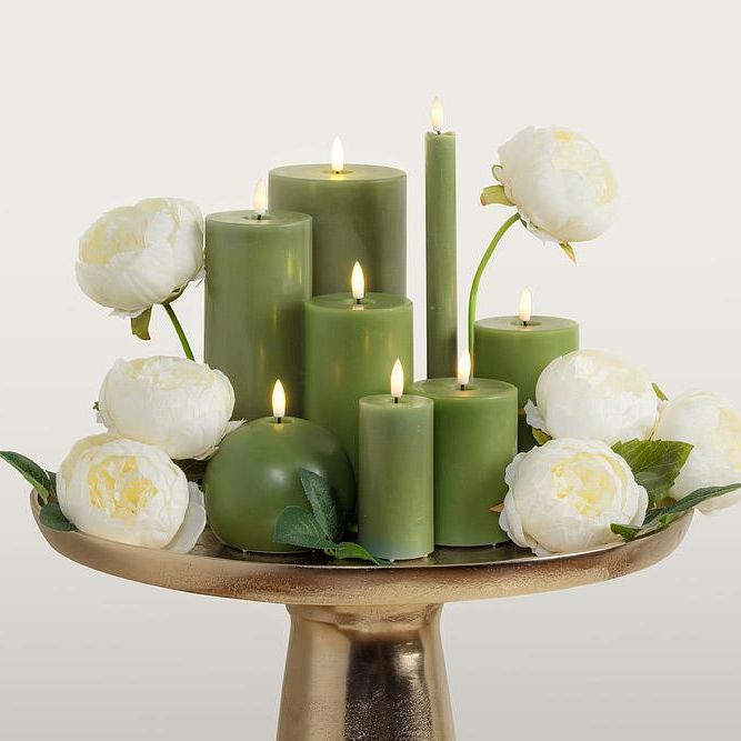 LED Pillar Candle - 2x4" | Green