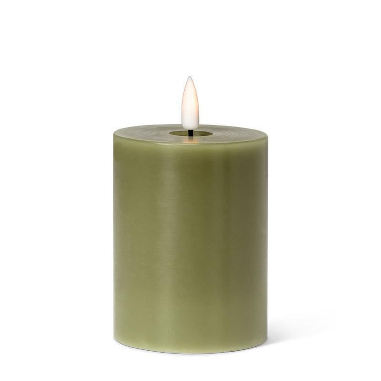 LED Pillar Candle - 3x4" | Green