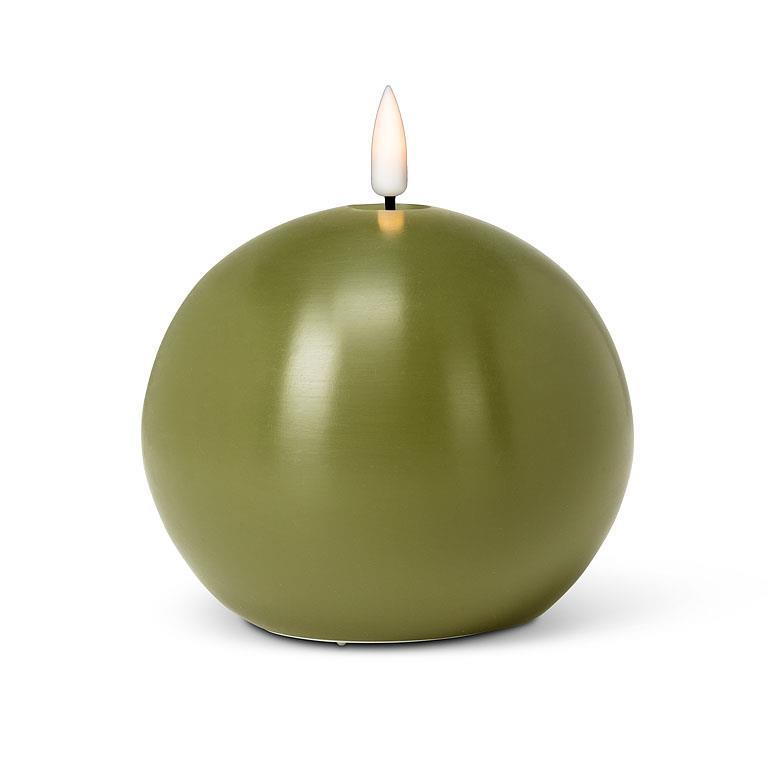 LED Ball Candle - 4" | Green