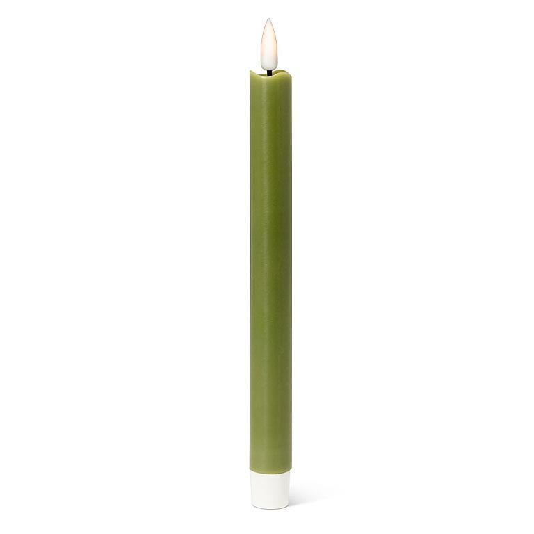 Set/2 LED Taper Candle | Green