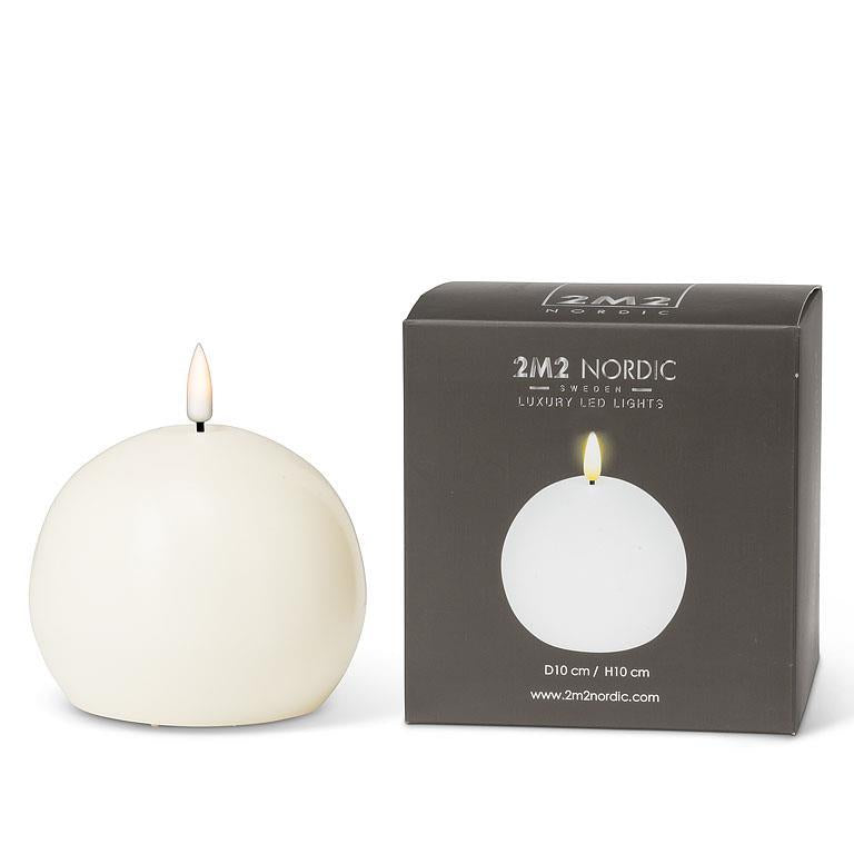 LED Ball Candle - 4" | Sand