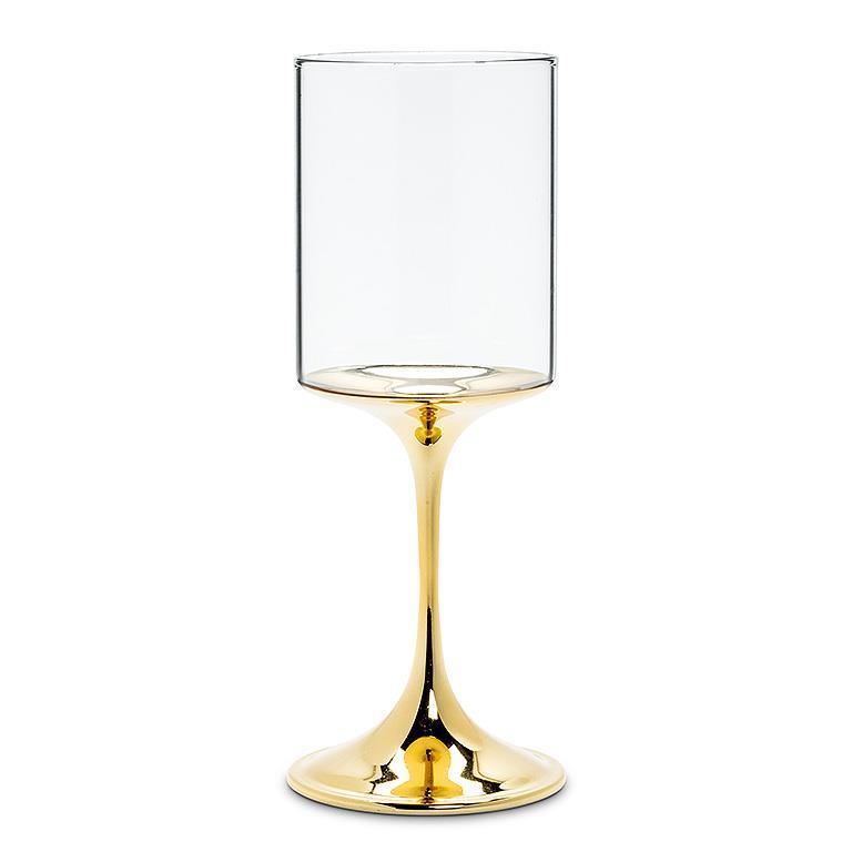 Wine Glass w/Gold Stem