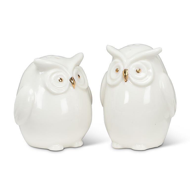 Owl Salt & Pepper | White/Gold