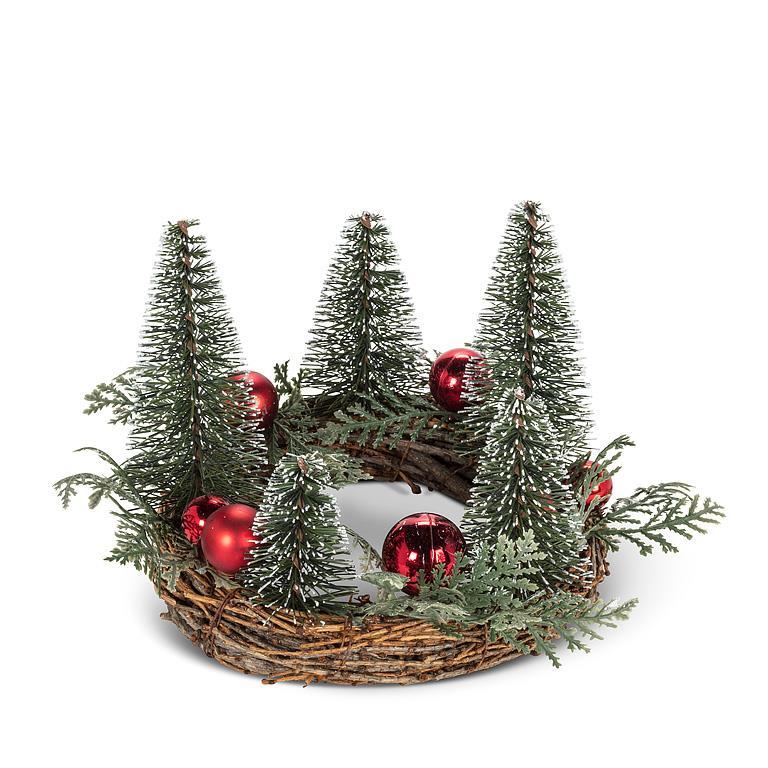 Tree & Ball Candle Ring