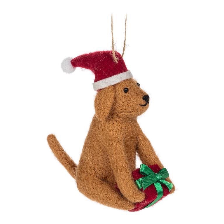 Ornament - Christmas Dog w/Present