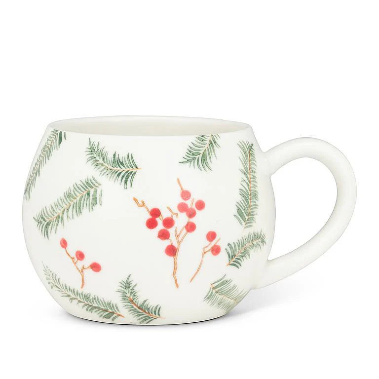 Pine & Berries Oval Mug