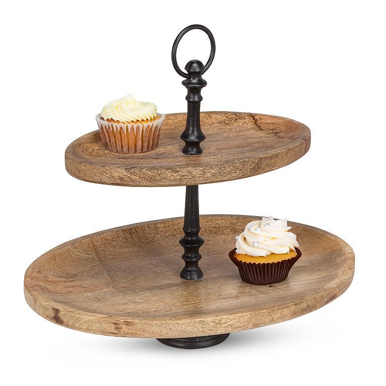 Oval 2-Tier Pedestal