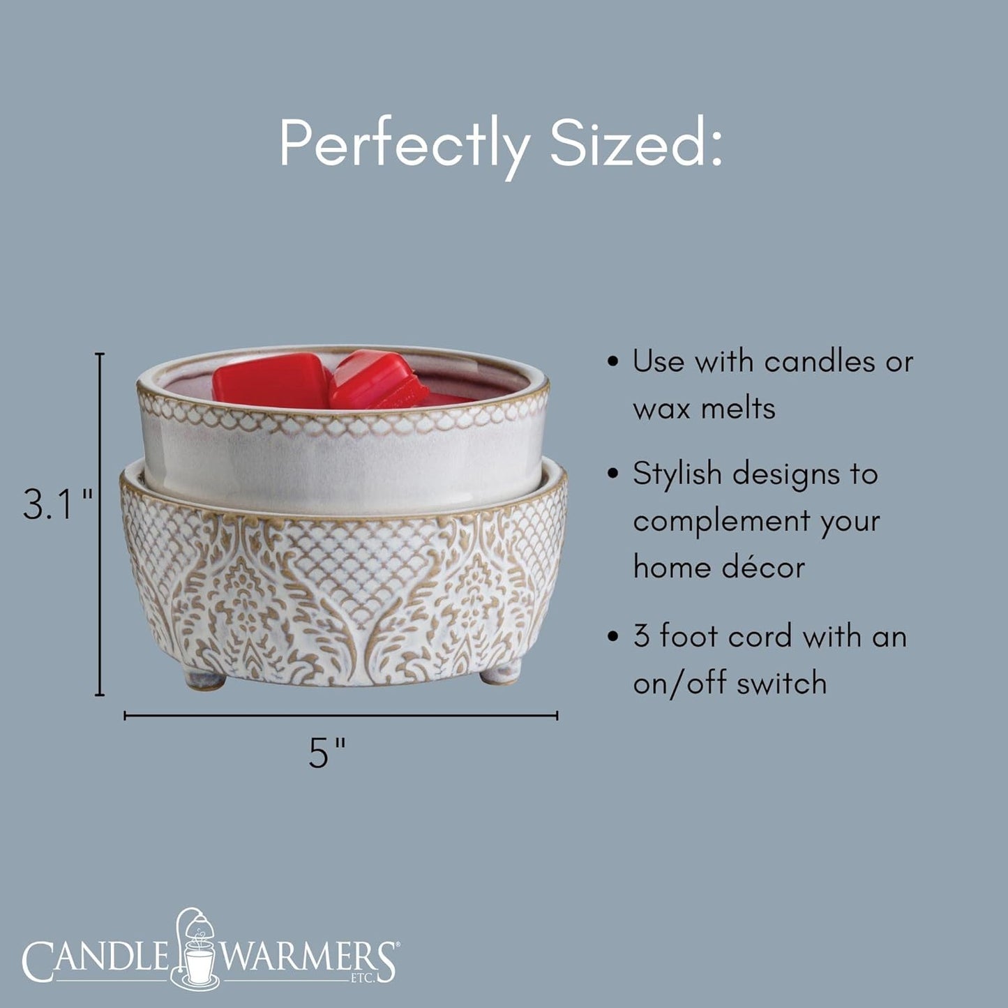 2-in-1 Classic Fragrance Warmer - Vintage White