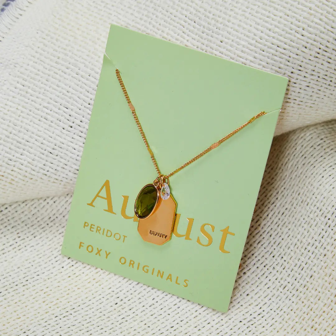 August Birthstone Necklace