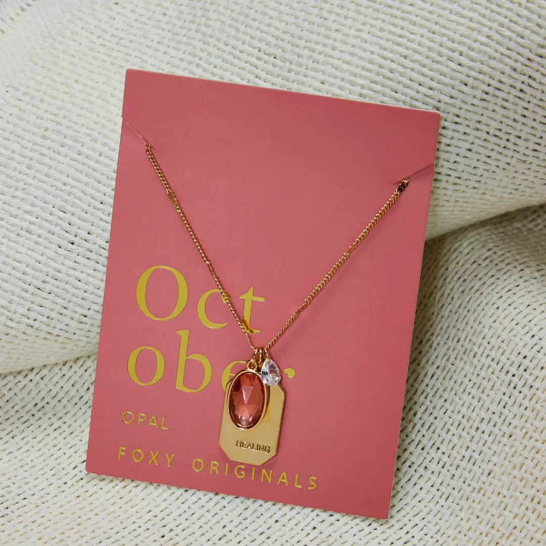 October Birthstone Necklace