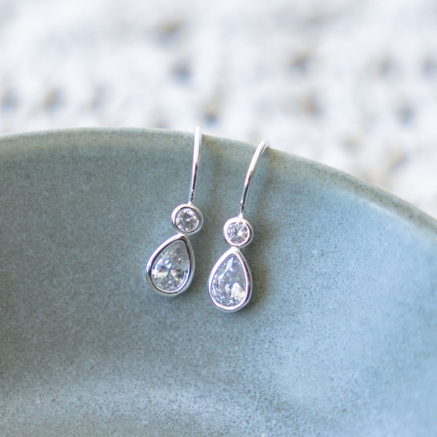 Aura Earrings | Silver/Clear