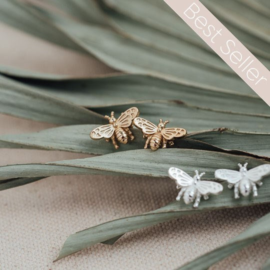 Bee Loved Studs | Silver