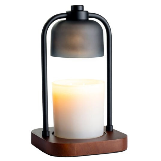 Pendant Lantern Candle Warmer | Black and Wood
