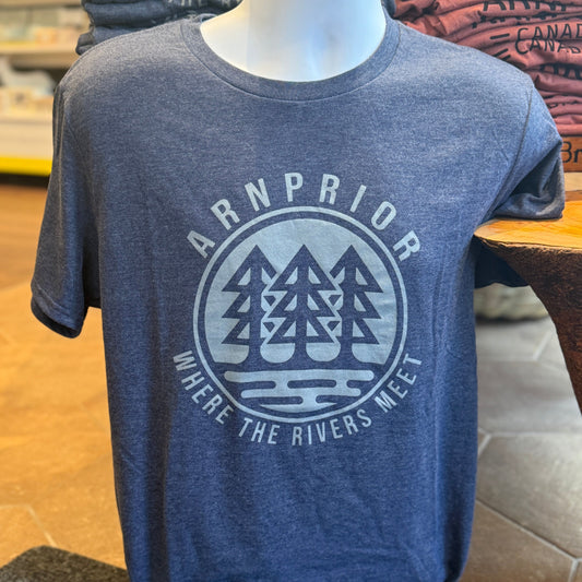 Where The Rivers Meets Tee | Heather Navy