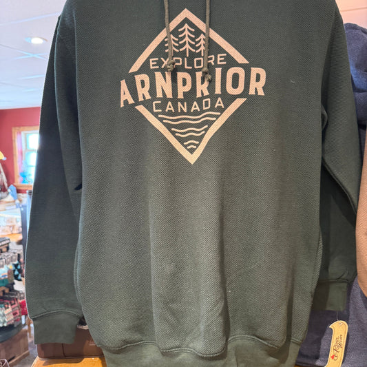 Textured Hoodie - Forest Green