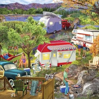Camping Trailer Tin Puzzle