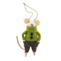 Comfortable Cooper Mouse Holiday Ornament