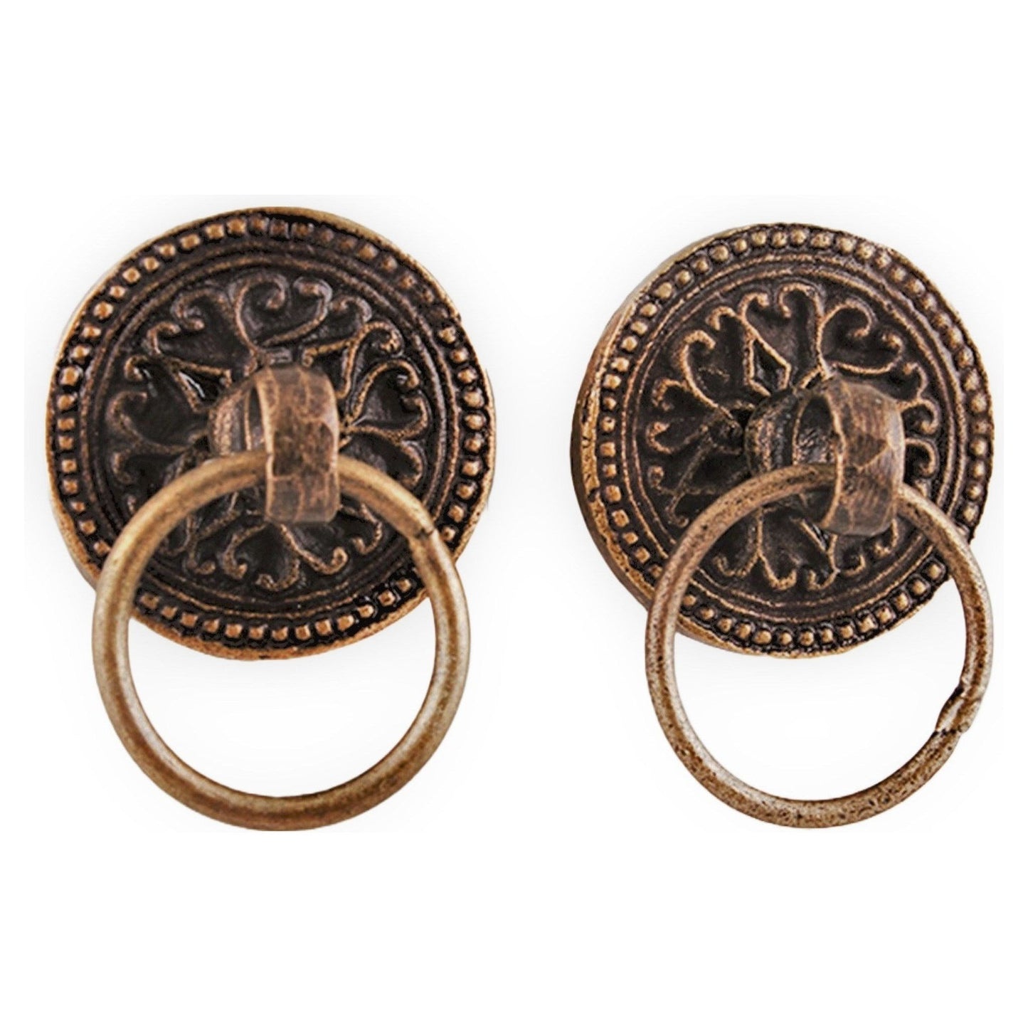 Wheel Floral Metal Knob