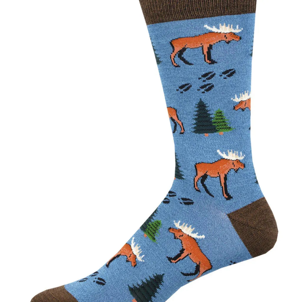 Moose Tracks Bamboo Socks - Mens