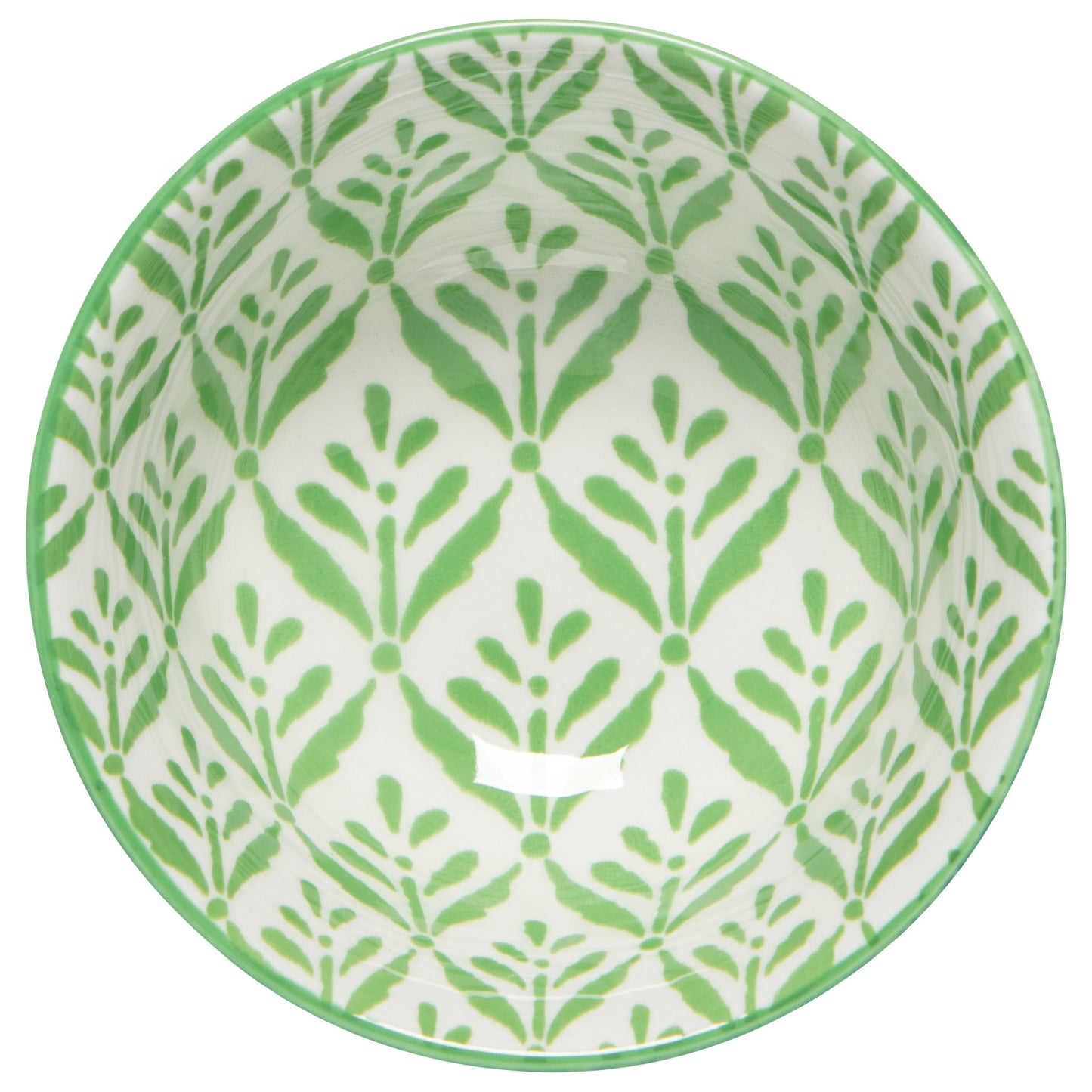 Stamped Bowl | Green Leaf