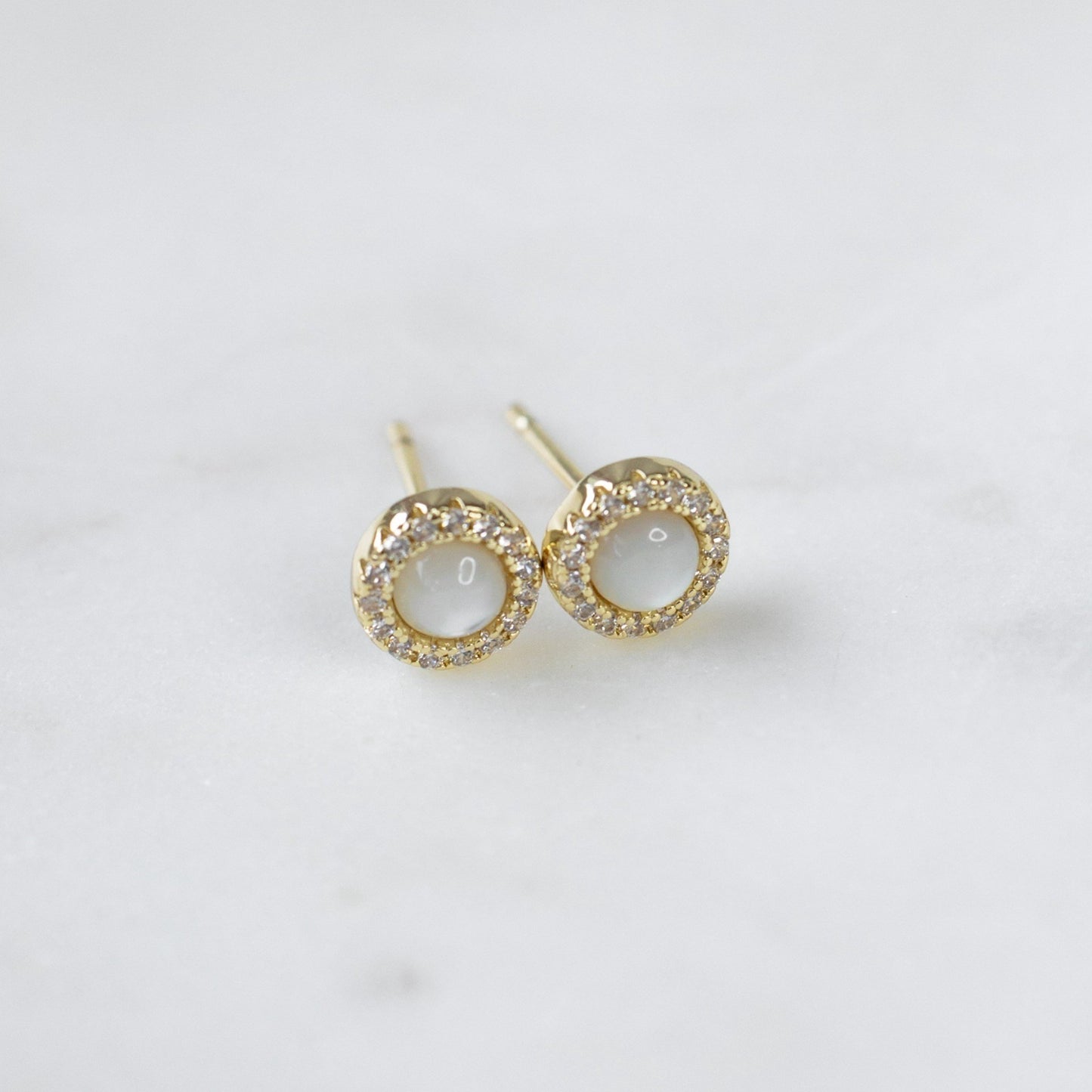 Odette Studs | Gold/Mother of Pearl