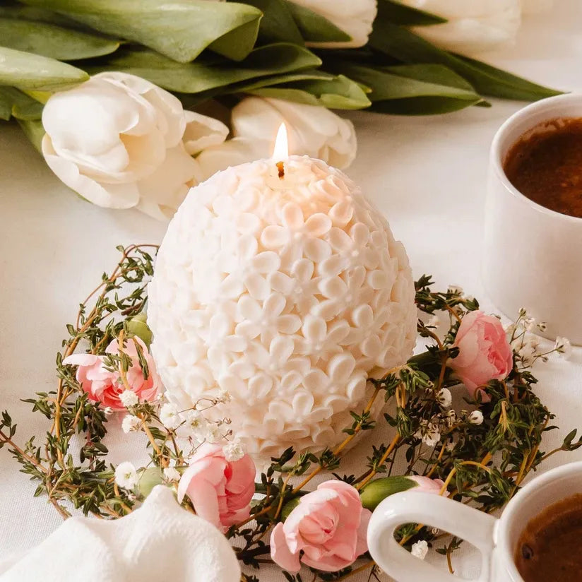 The Floral Egg Candle