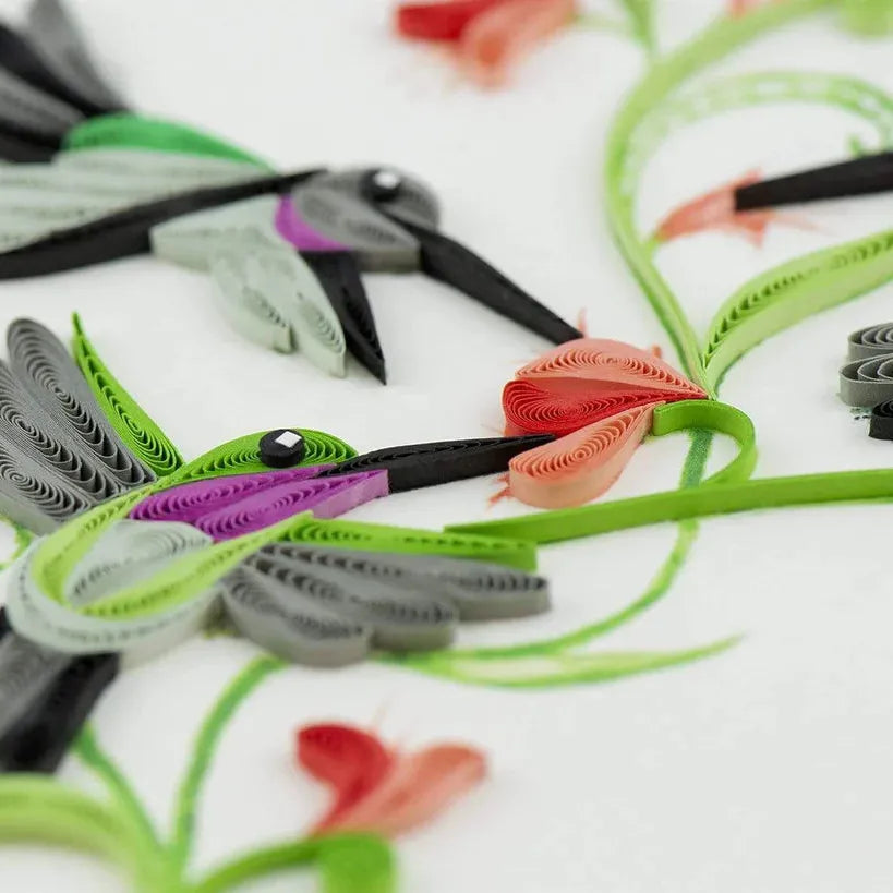 Quilling Card - Hummingbird Trio