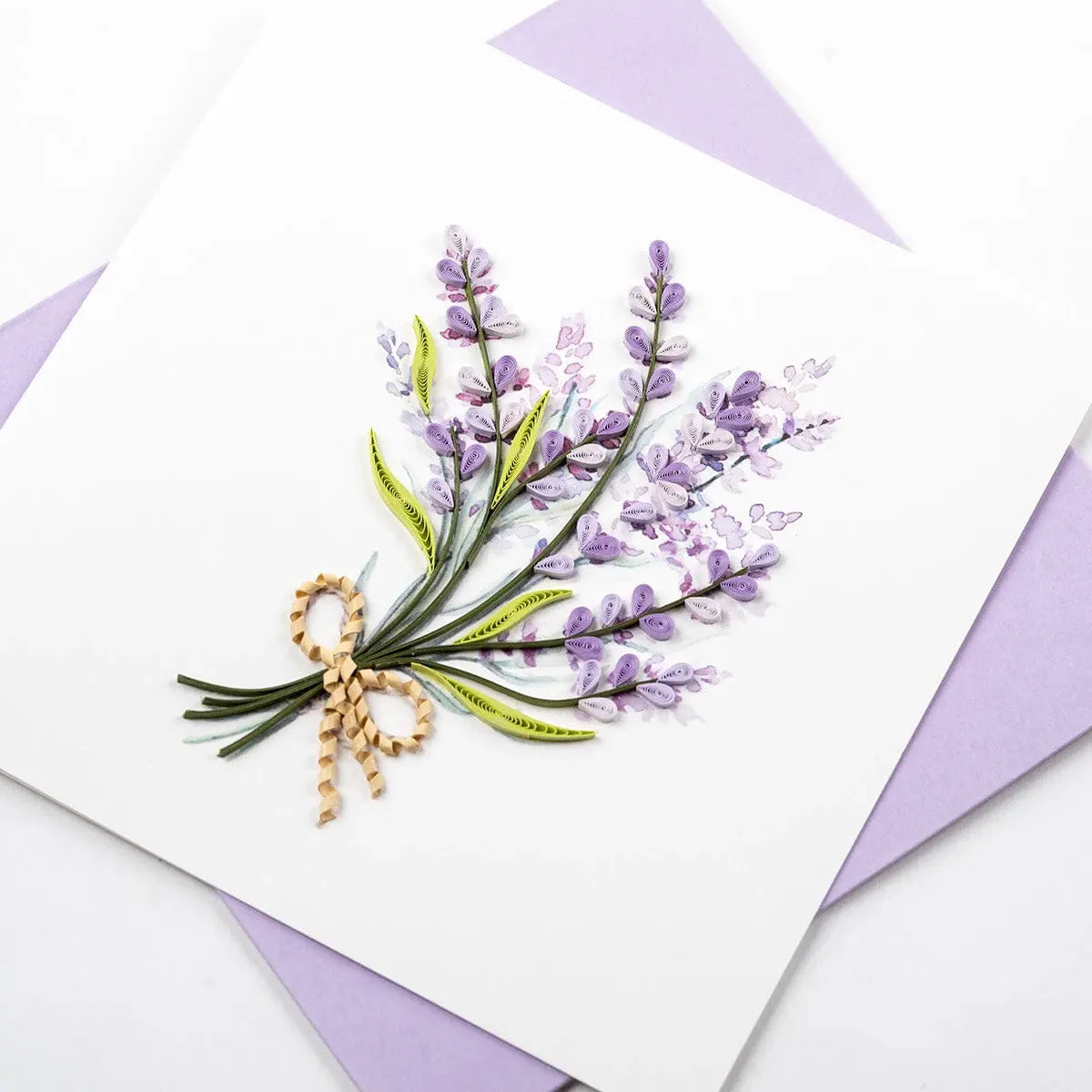 Quilling Card - Lavender Bunch