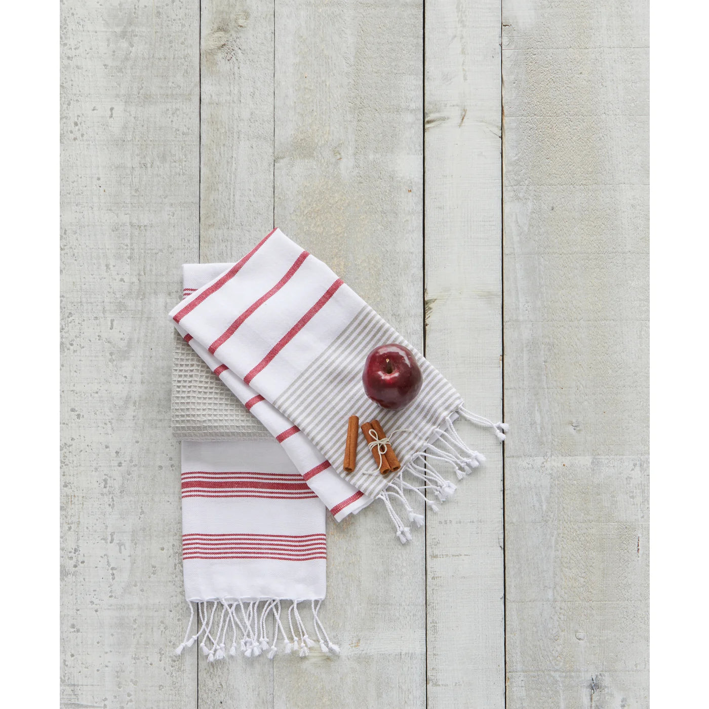 Cabo Woven Kitchen Towel - Red