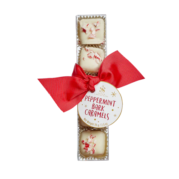 White Peppermint Bark Caramels