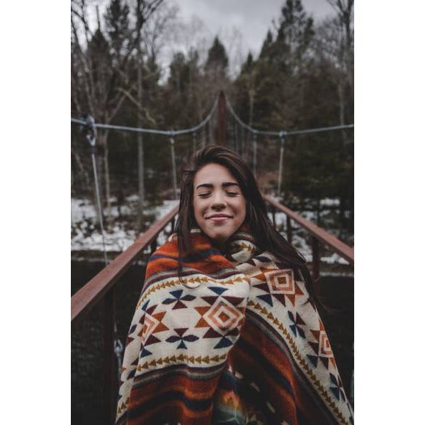 Aztec Double "Fire at Night" Blanket
