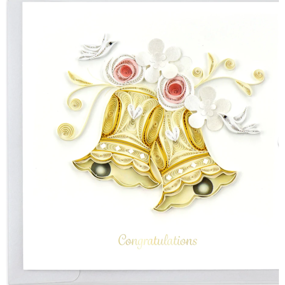 Quilling Card - Wedding Bells