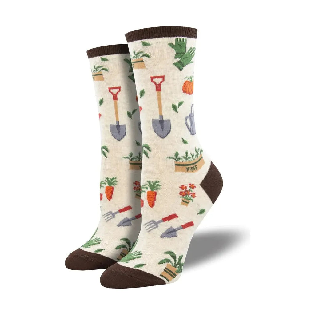 Ladies Hoe Down Socks - Ivory Heather