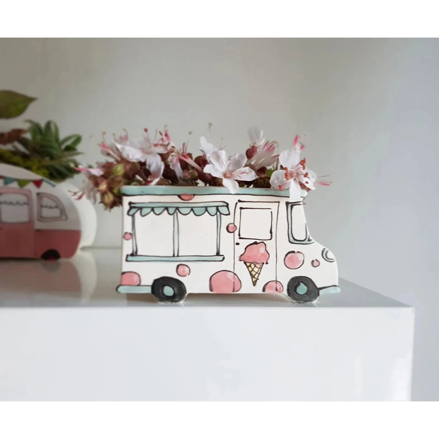 Small Ice Cream Truck Planter