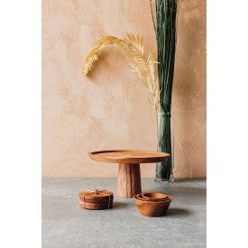 Teak Wood Cake Stand
