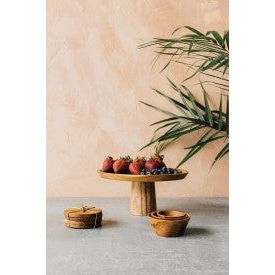 Teak Wood Cake Stand
