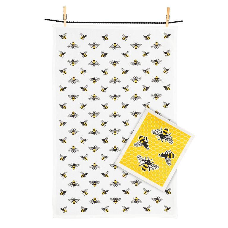 Dishcloth & Towel - Bees