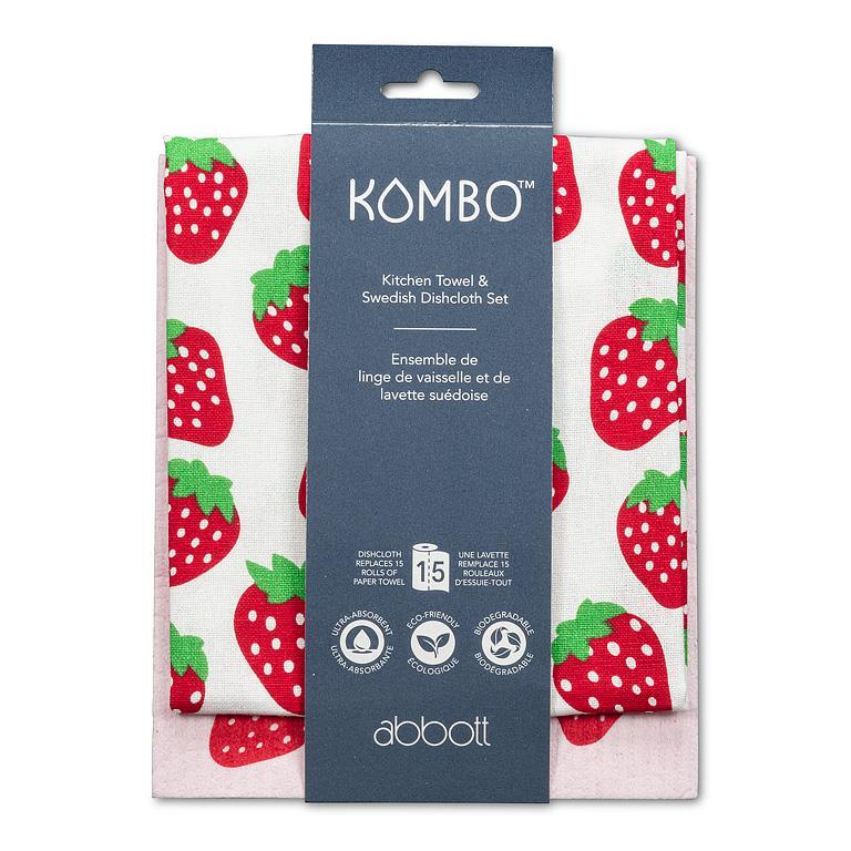 Dishcloth & Towel - Strawberries