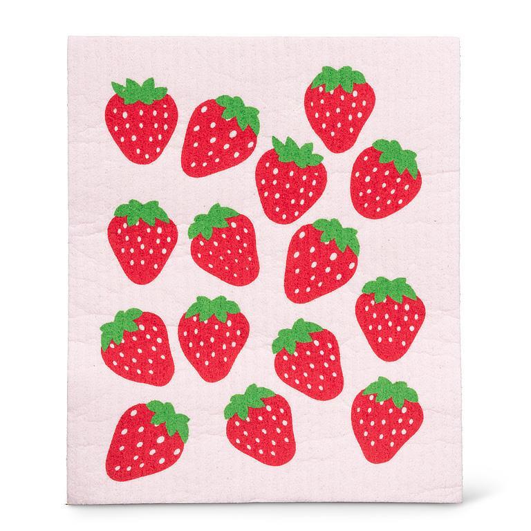 Dishcloth & Towel - Strawberries