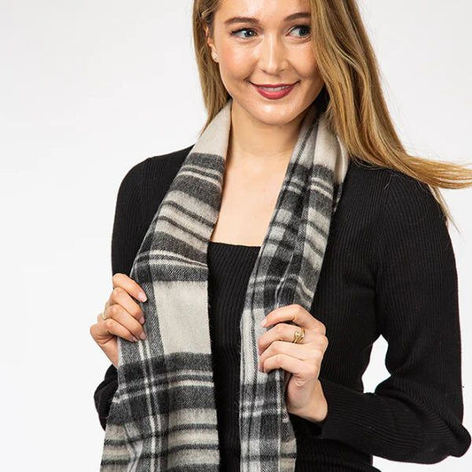 Lambswool Scarf | Stewart Grey Dress