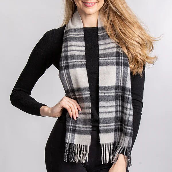 Lambswool Scarf | Stewart Grey Dress