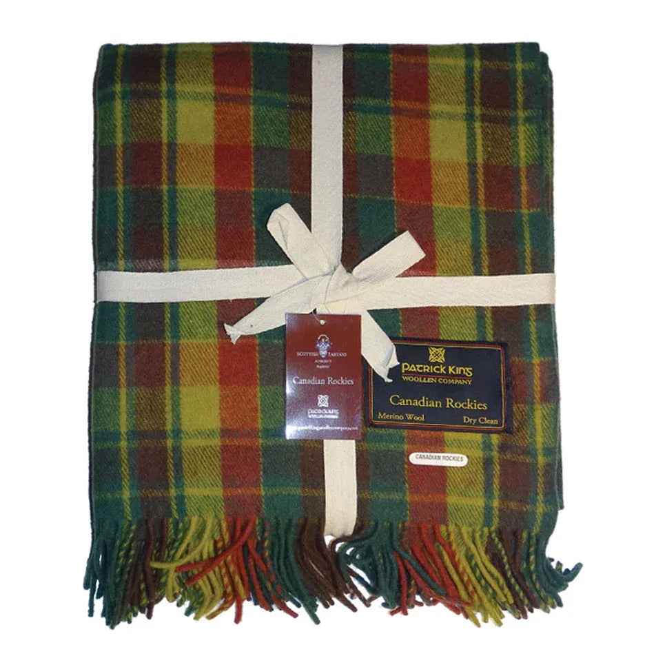 Merino Wool Tartan Blanket | Canadian Rockies