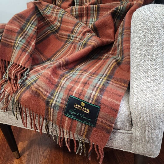 Merino Wool Tartan Blanket | Royal Stewart Antique