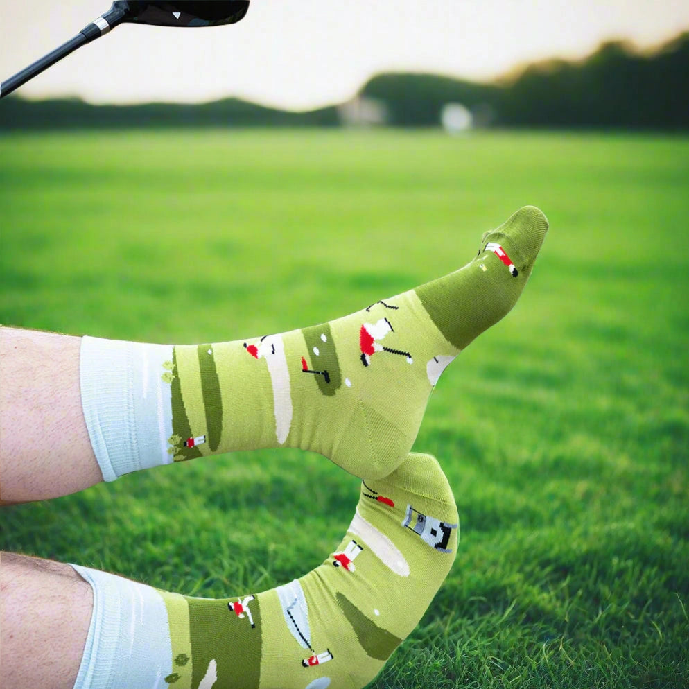 Men's Funny Golf Scene Socks